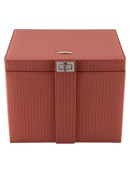 sacher 3955 - POLYURÉTHANE - TERACOTTA coffret à bijoux xl avec étui de voyage corbello coffret bijoux