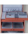 sacher 3955 - POLYURÉTHANE - TERACOTTA coffret à bijoux xl avec étui de voyage corbello coffret-bijoux