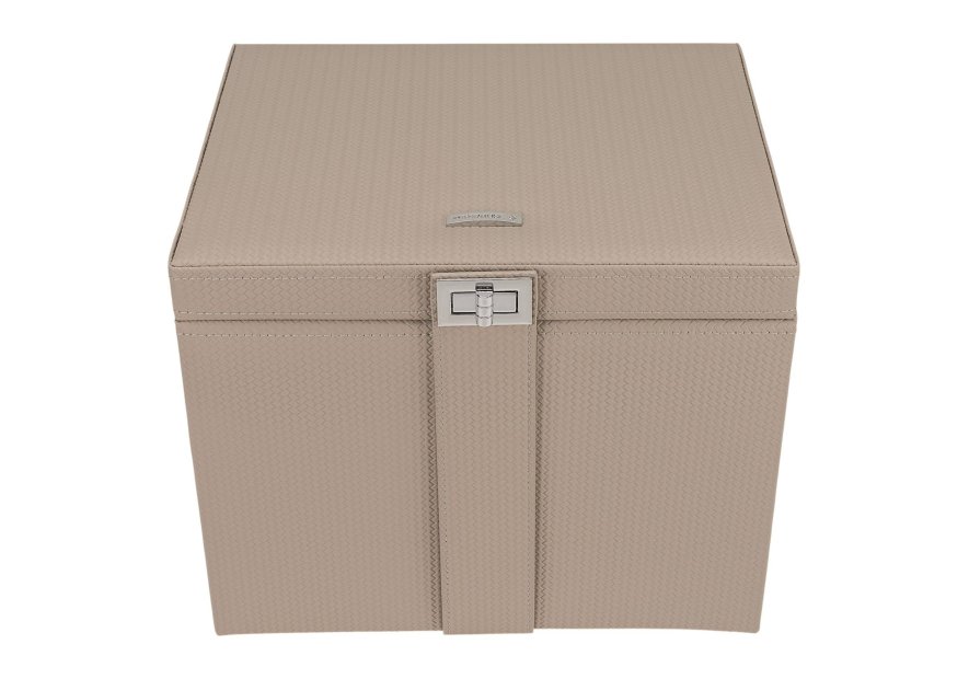sacher 3955 - POLYURÉTHANE - TAUPE coffret à bijoux xl avec étui de voyage corbello coffret bijoux