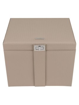 sacher 3955 - POLYURÉTHANE - TAUPE coffret à bijoux xl avec étui de voyage corbello coffret bijoux