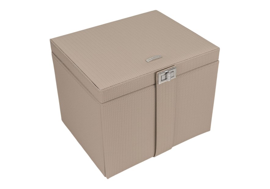 sacher 3955 - POLYURÉTHANE - TAUPE coffret à bijoux xl avec étui de voyage corbello coffret bijoux