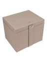 sacher 3955 - POLYURÉTHANE - TAUPE coffret à bijoux xl avec étui de voyage corbello coffret-bijoux