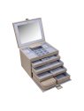 sacher 3955 - POLYURÉTHANE - TAUPE coffret à bijoux xl avec étui de voyage corbello coffret-bijoux