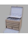 sacher 3955 - POLYURÉTHANE - TAUPE coffret à bijoux xl avec étui de voyage corbello coffret-bijoux