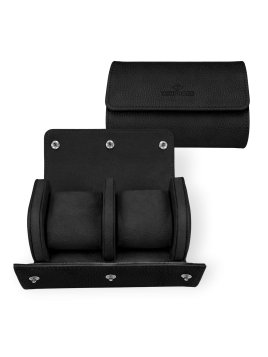 sacher 4001 - POLYURÉTHANE - NOIR etui pour 2 montres sacher tempora coffret bijoux