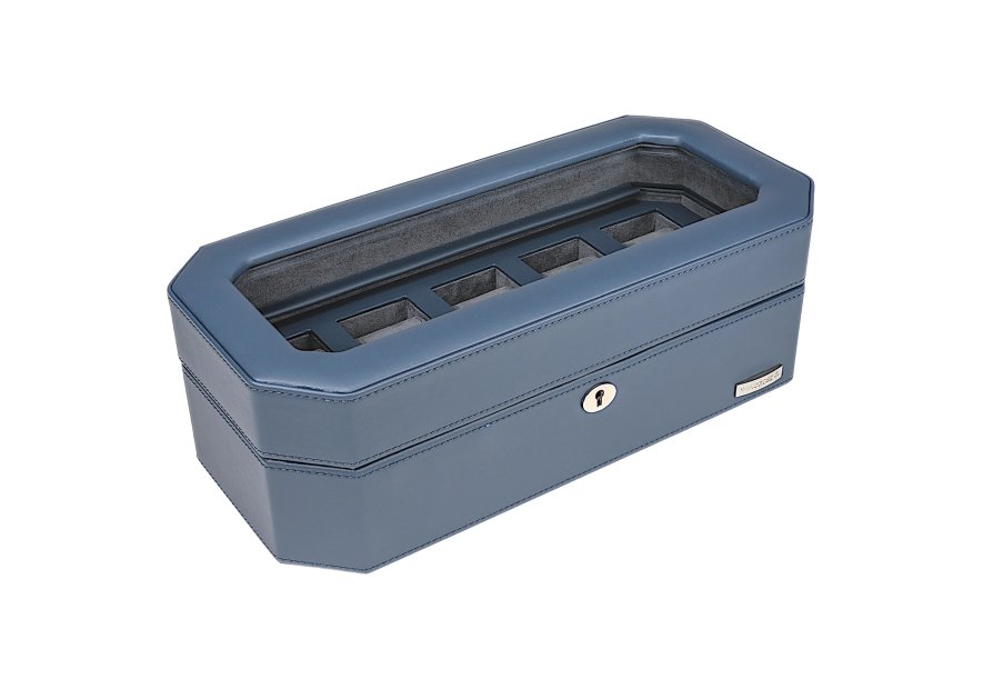 sacher 4010 - POLYURÉTHANE - BLEU coffret 5 montres vitré windrose tempora coffret bijoux