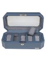 sacher 4010 - POLYURÉTHANE - BLEU coffret 5 montres vitré windrose tempora coffret-bijoux