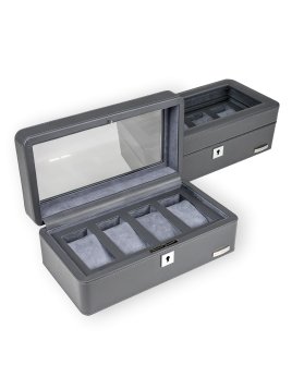 sacher 4020 - POLYURÉTHANE - GREY étui 4 montres windrose tempora coffret bijoux