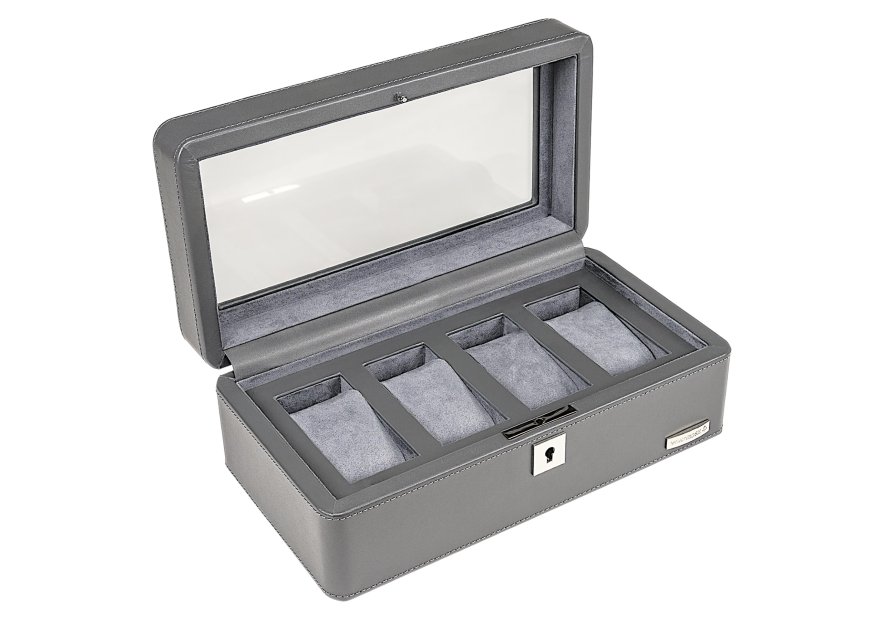 sacher 4020 - POLYURÉTHANE - GREY étui 4 montres windrose tempora coffret bijoux