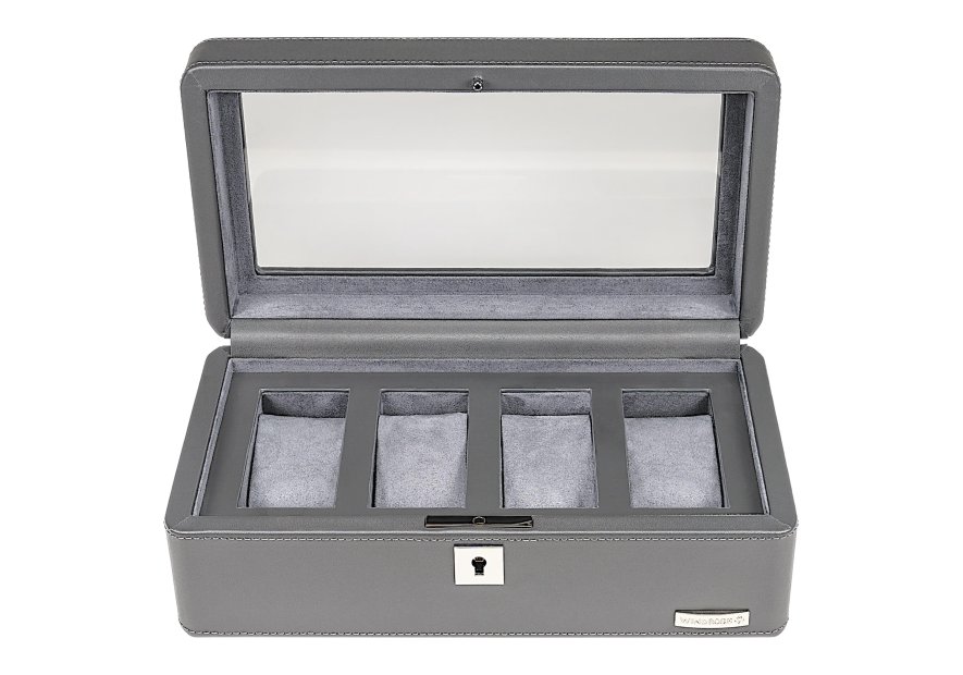 sacher 4020 - POLYURÉTHANE - GREY étui 4 montres windrose tempora coffret bijoux