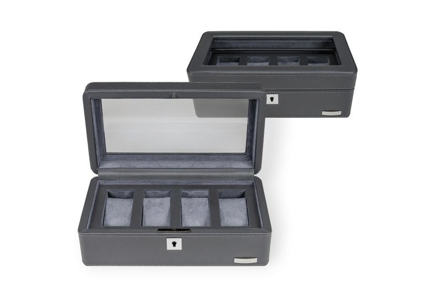 sacher 4020 - POLYURÉTHANE - GREY étui 4 montres windrose tempora coffret bijoux