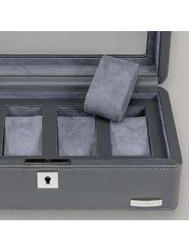 sacher 4020 - POLYURÉTHANE - GREY étui 4 montres windrose tempora coffret bijoux