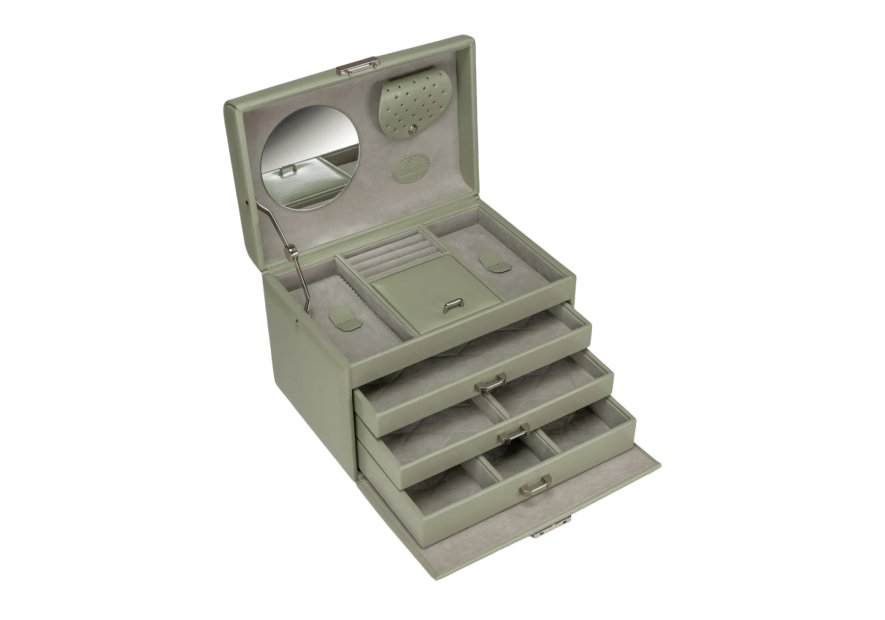 sacher 3671 - POLYURÉTHANE - SAUGE coffret bijoux sacher merino 3 tiroirs coffret bijoux