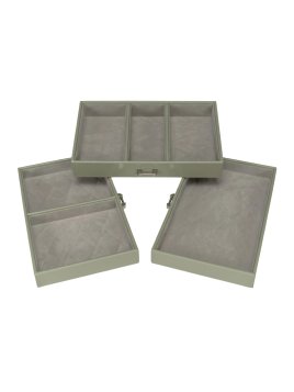 sacher 3671 - POLYURÉTHANE - SAUGE coffret bijoux sacher merino 3 tiroirs coffret bijoux