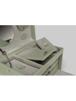 sacher 3671 - POLYURÉTHANE - SAUGE coffret bijoux sacher merino 3 tiroirs coffret bijoux