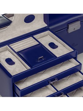 sacher 3671 - POLYURÉTHANE - BLEU FONCÉ coffret bijoux sacher merino 3 tiroirs coffret bijoux