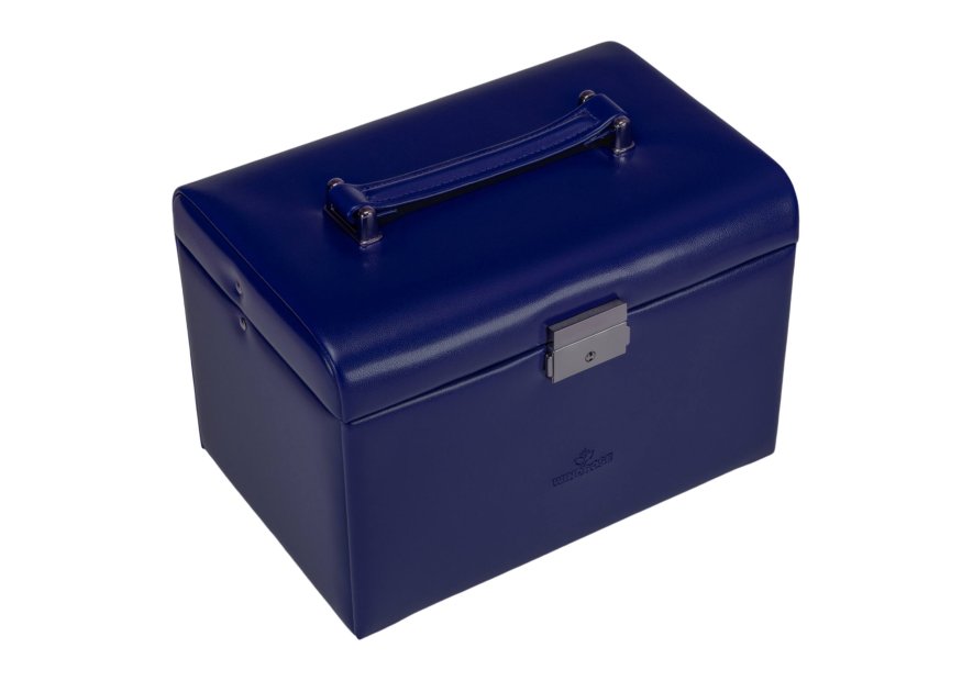 sacher 3671 - POLYURÉTHANE - BLEU FONCÉ coffret bijoux sacher merino 3 tiroirs coffret bijoux