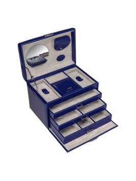 sacher 3671 - POLYURÉTHANE - BLEU FONCÉ coffret bijoux sacher merino 3 tiroirs coffret bijoux