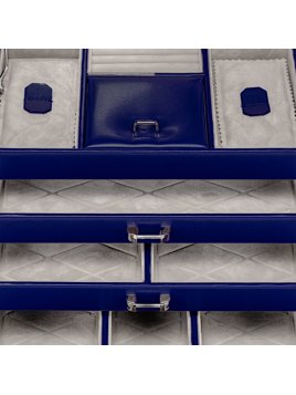 sacher 3671 - POLYURÉTHANE - BLEU FONCÉ coffret bijoux sacher merino 3 tiroirs coffret bijoux