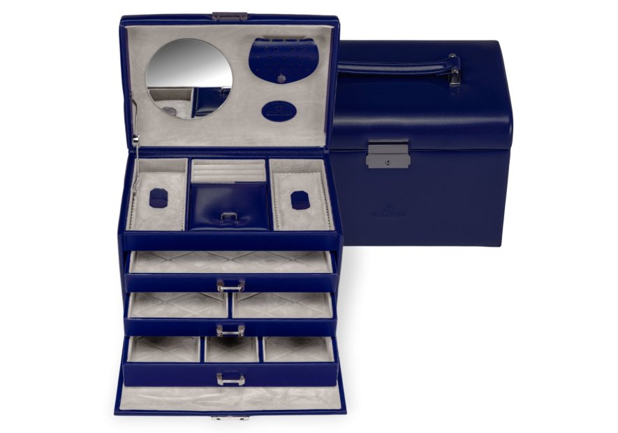 sacher 3671 - POLYURÉTHANE - BLEU FONCÉ coffret bijoux sacher merino 3 tiroirs coffret bijoux