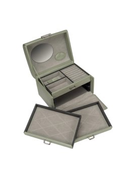 sacher 3676 - POLYURÉTHANE - SAUGE coffret bijoux mini windrose poignée coffret bijoux