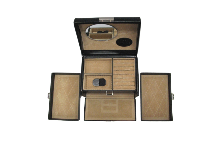 sacher 3676 - POLYURÉTHANE - NOIR coffret bijoux mini windrose poignée coffret bijoux