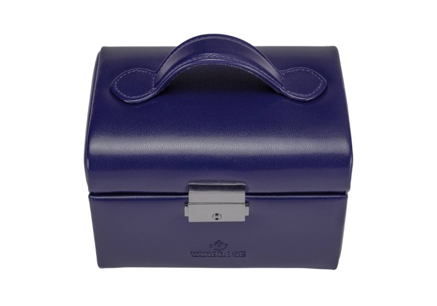 sacher 3676 - POLYURÉTHANE - BLEU FONCÉ coffret bijoux mini windrose poignée coffret bijoux