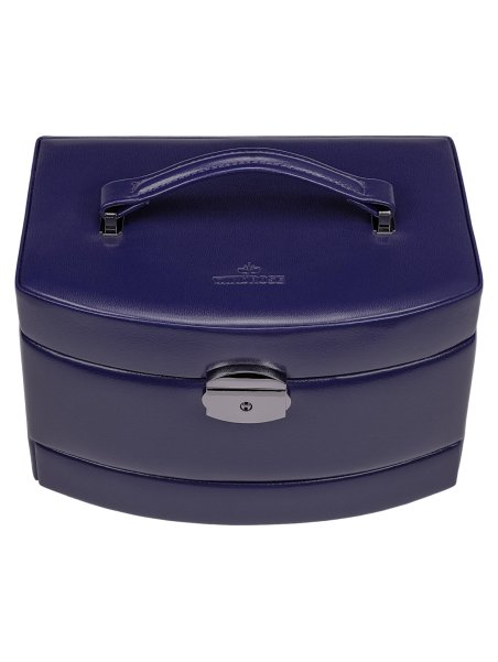 sacher 3692 - POLYURÉTHANE - BLEU FONCÉ coffret bijoux windrose merino ouverture auto coffret bijoux