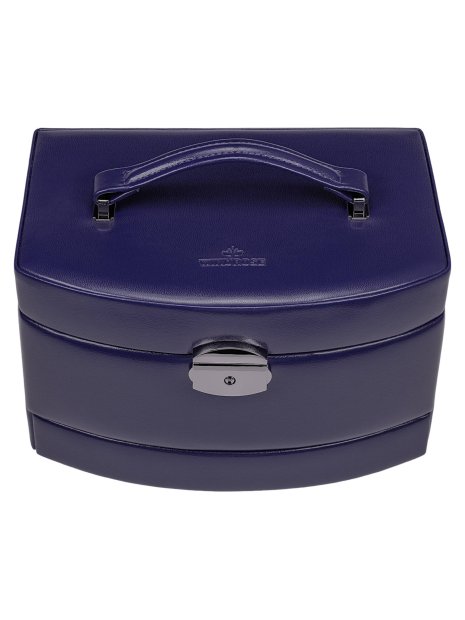 sacher 3692 - POLYURÉTHANE - BLEU FONCÉ coffret bijoux windrose  merino ouverture auto coffret-bijoux