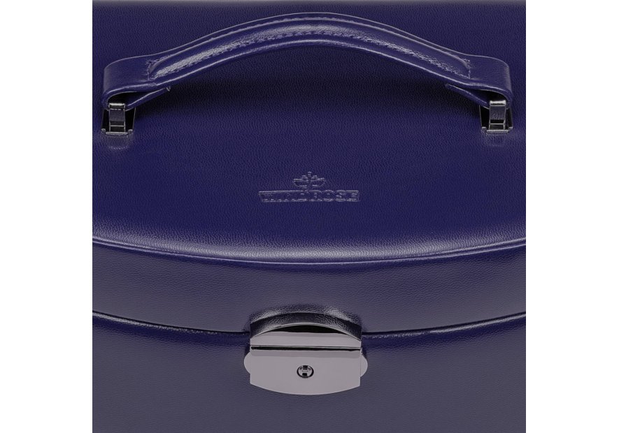 sacher 3692 - POLYURÉTHANE - BLEU FONCÉ coffret bijoux windrose merino ouverture auto coffret bijoux