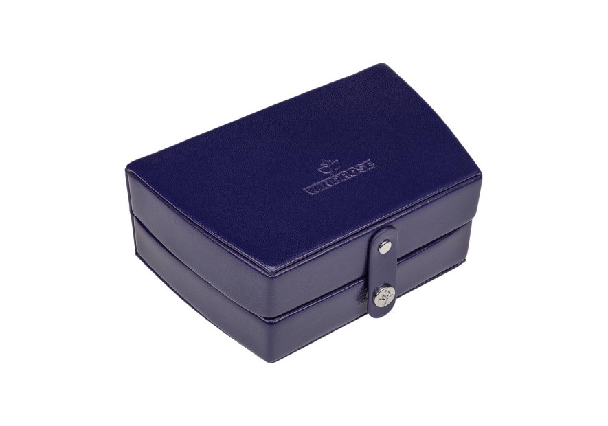 sacher 3692 - POLYURÉTHANE - BLEU FONCÉ coffret bijoux windrose merino ouverture auto coffret bijoux