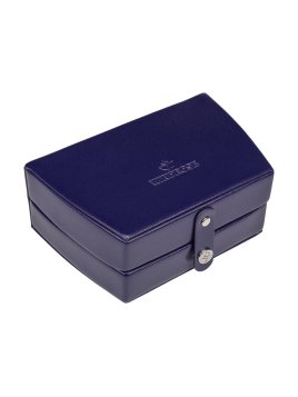 sacher 3692 - POLYURÉTHANE - BLEU FONCÉ coffret bijoux windrose merino ouverture auto coffret bijoux