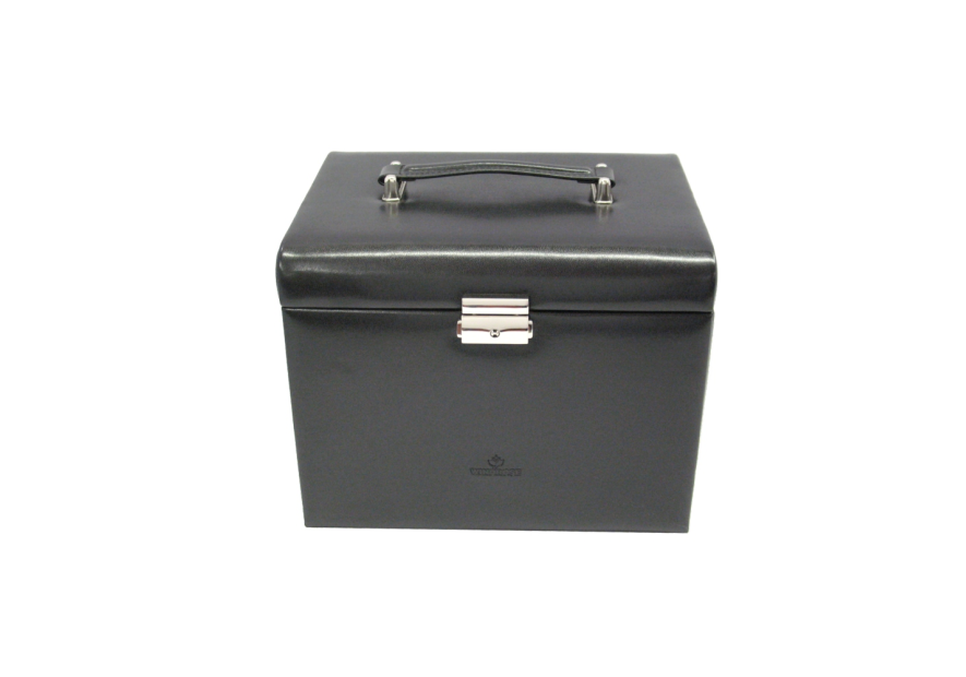 sacher 3696 - POLYURÉTHANE - NOIR coffret bijoux windrose merino trousse amovible coffret bijoux