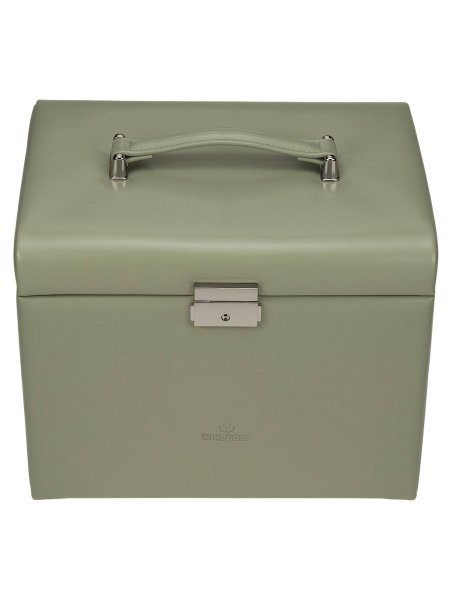 sacher 3696 - POLYURÉTHANE - SAUGE coffret bijoux windrose merino trousse amovible coffret bijoux