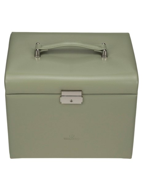 sacher 3696 - POLYURÉTHANE - SAUGE coffret bijoux windrose merino trousse amovible coffret-bijoux