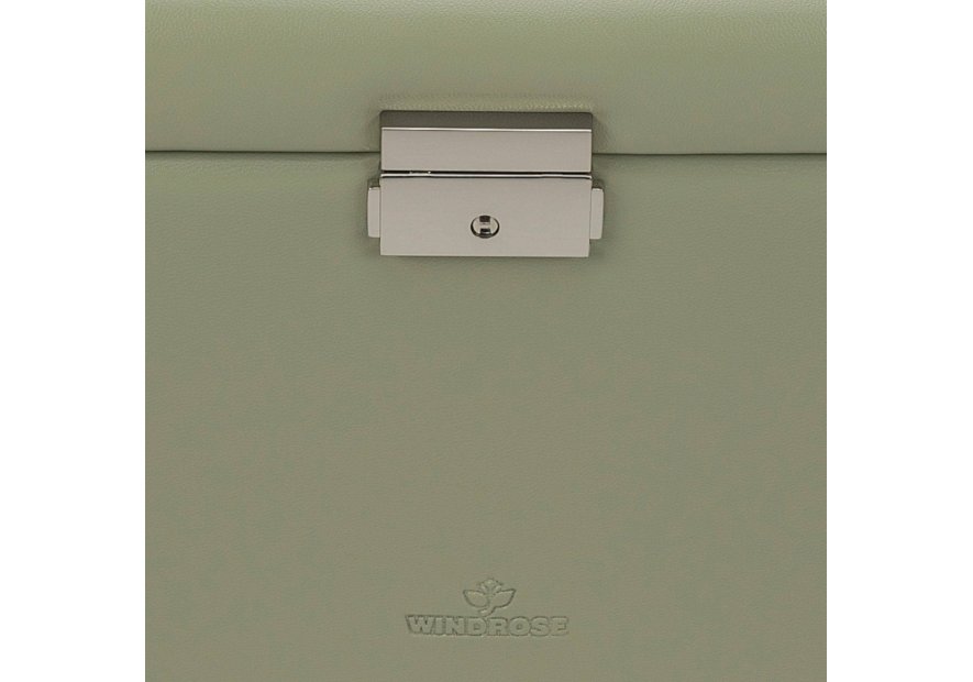 sacher 3696 - POLYURÉTHANE - SAUGE coffret bijoux windrose merino trousse amovible coffret bijoux