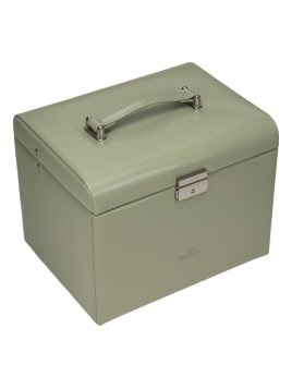 sacher 3696 - POLYURÉTHANE - SAUGE coffret bijoux windrose merino trousse amovible coffret bijoux