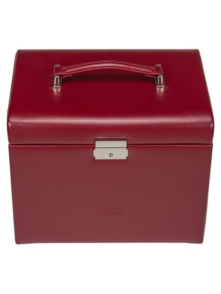 sacher 3696 - POLYURÉTHANE - ROUGE coffret bijoux windrose merino trousse amovible coffret bijoux