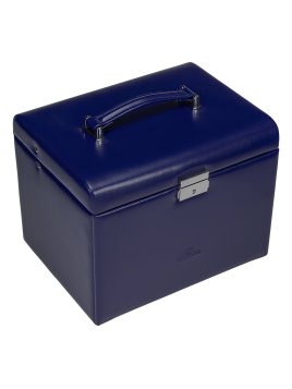 sacher 3696 - POLYURÉTHANE - BLEU FONCÉ coffret bijoux windrose merino trousse amovible coffret bijoux