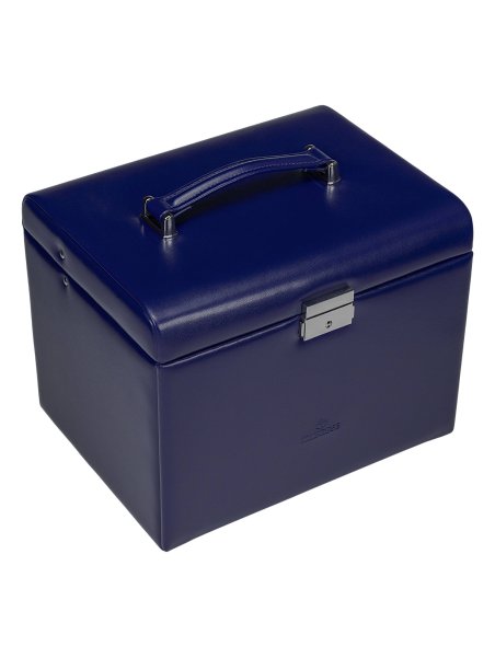 sacher 3696 - POLYURÉTHANE - BLEU FONCÉ coffret bijoux windrose merino trousse amovible coffret bijoux