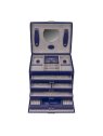 sacher 3696 - POLYURÉTHANE - BLEU FONCÉ coffret bijoux windrose merino trousse amovible coffret-bijoux