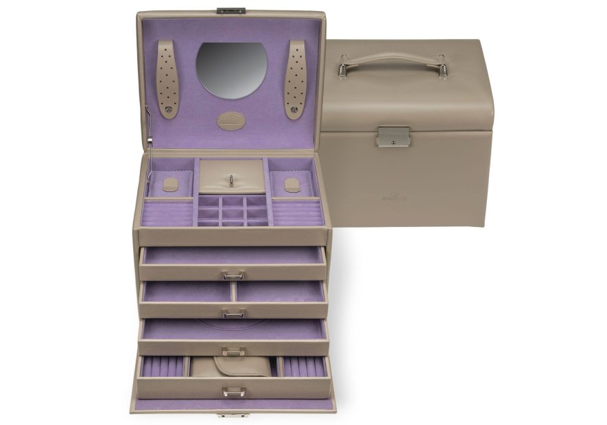 sacher 3696 coffret bijoux windrose merino trousse amovible coffret bijoux