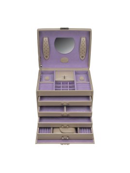 sacher 3696 - POLYURÉTHANE - BEIGE coffret bijoux windrose merino trousse amovible coffret bijoux