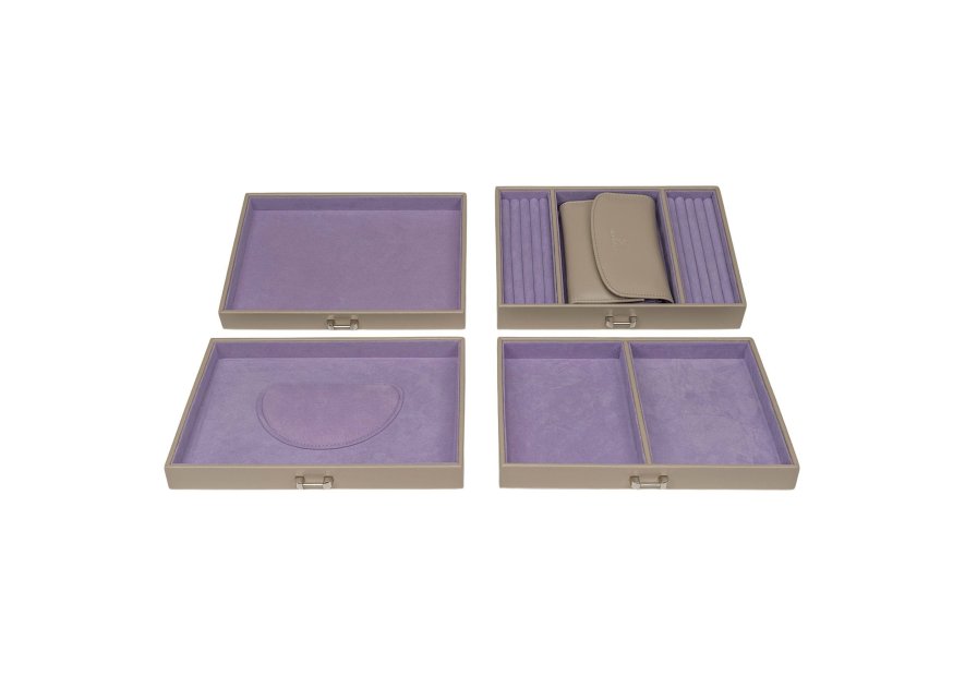 sacher 3696 - POLYURÉTHANE - BEIGE coffret bijoux windrose merino trousse amovible coffret bijoux