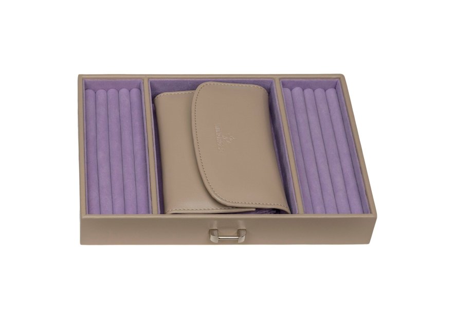 sacher 3696 - POLYURÉTHANE - BEIGE coffret bijoux windrose merino trousse amovible coffret bijoux