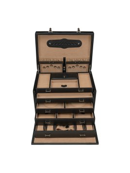 sacher 3246 - CUIR DE VACHETTE - NOIR coffret bijoux sacher ambiance 8 montres coffret bijoux