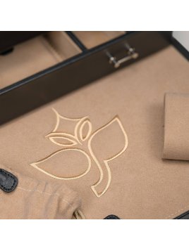 sacher 3246 - CUIR DE VACHETTE - NOIR coffret bijoux sacher ambiance 8 montres coffret bijoux