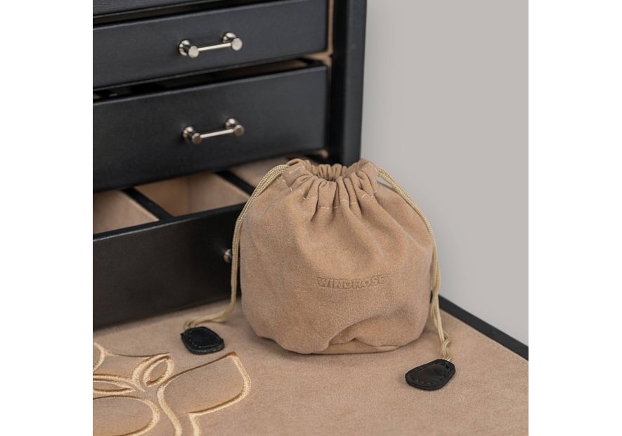 sacher 3246 - CUIR DE VACHETTE - NOIR coffret bijoux sacher ambiance 8 montres coffret bijoux