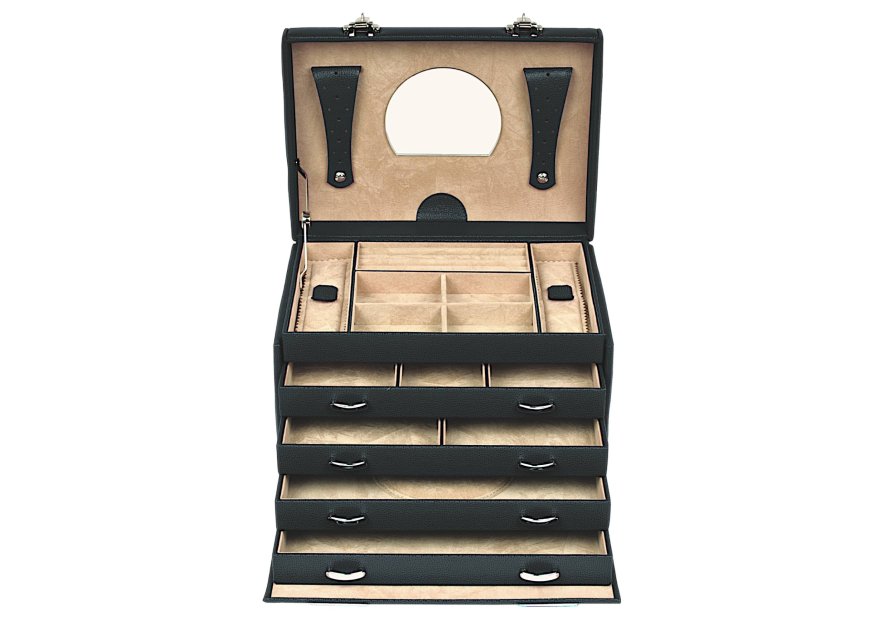 sacher 3850 - POLYURÉTHANE - NOIR coffret bijoux windrose beluga coffret bijoux