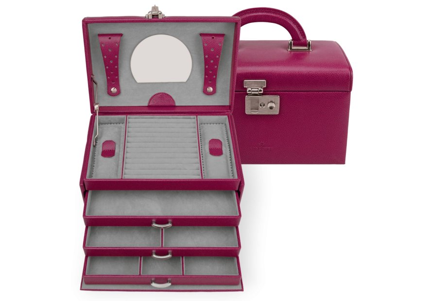 sacher 3853 coffret bijoux windrose beluga 3 tiroirs coffret bijoux